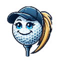 Smiler Golfer Girl Logo